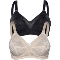 Sassa Soft-BH "2er Pack Soft BH SHINY JACQUARD", Damen, Gr. 105, Cup B, bunt (champagner schwarz), Obermaterial: 50% Polyester PES. 47% Polyamid PA. 3% Elasthan EL., BHs Soft-BH