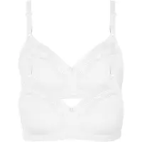 Lisca Soft-BH "2er Pack Soft BH Manja", Damen, Gr. 75, Cup D, weiß, Spitze, Obermaterial: 100% Baumwolle CO., BHs Soft-BH