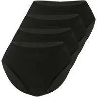 Sassa Minislip "4er Sparpack Slip Mini LOVELY SKIN", Damen, Gr. 44, schwarz (schwarz schwarz), Obermaterial: 95% Modal CMD. 5% Elasthan EL., Unterhosen Minislip