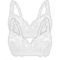 Sassa Bügel-BH "2er Pack Bügel BH CLASSIC LACE", Damen, Gr. 95, Cup D, weiß (weiß weiß), Obermaterial: 90% Polyamid PA. 10% Elasthan EL., BHs Bügel-BH