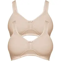 Susa 2er Pack Entlastungs BH ohne Bügel Basics Cappuccino cappuccino