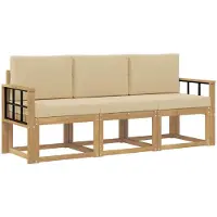 Syfax Outdoor-Sofagarnitur 3 stk. White and Beige 189.5 x 63 x 73 cm