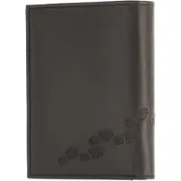OXMOX Leder Geldbörse Leather RFID Protect Kombibörse Footsteps 2.0 Embossed Brown dunkelbraun