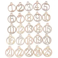 Gistuch 25 Stück Weihnachtskalender-Tags 1–25 aus Holz, Adventsgeschenk, Zuhause, Party