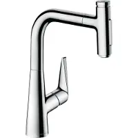 Hansgrohe Spültisch-Einhebelmischer 220 Talis Select M51 mit Ausziehbrause, 2et, chrom