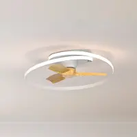 Mantra-Iluminacion LED-Deckenventilator Ocean weiß/holz DC leise Ø 78 cm CCT
