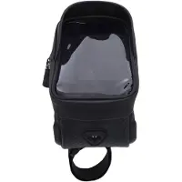 Gistuch Fahrrad-Frontrahmentasche, wasserdichte EVA-Hartschale, Fahrrad-Oberrohr-Fahrradtasche mit Touchscreen, TPU-Folie, Schwarz, 1 l