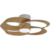 Mantra-Iluminacion LED-Deckenventilator Rose holz DC-Motor leise Ø 65 cm CCT
