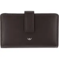 Golden Head Leder Geldbörse Polo RFID Protect Damenbörse 2800 Dunkelbraun