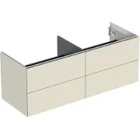 Geberit Waschtischunterschrank One 133,2x50,4x47cm, 4 L, sand-grau/l hg