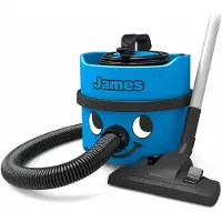 Numatic JVP180-11 James Staubsauger, 620 Watt, HEPA-Filter, Zubehör im Gerät in sky blue