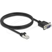 DeLOCK 64351, 1 m, Cat5e, S/UTP (STP), RJ-45, DB-9, Schwarz