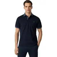 Hackett für Herren. HM5600189 Polo Hs Two Tone marineblau (M), Lässig, Baumwolle, Kurzarm