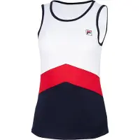 FILA Tennis-Tank Top Cleo (100% Polyester) weiss/navyblau/rot Damen