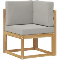 vidaXL Outdoor-Sofagarnitur 6 stk. Weiß und Hellgrau