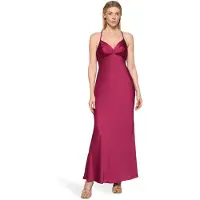 Vera Mont Abendkleid "Abendkleid schmal geschnitten", Damen, Gr. 42, EURO, pink (schwarz fuchsia), Obermaterial: 100% Polyester PES., Kleider Abendkleid