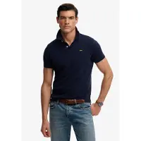 Superdry Poloshirt "CLASSIC PIQUE POLO", Herren, Gr. S, blau (rich navy), Piqué, Obermaterial: 100% Baumwolle, unifarben, relaxed fit normal, ohne Ausschnitt, Shirts Poloshirt, Baumwolle, relaxed fit