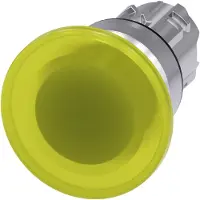 Siemens 3SU1051-1BD30-0AA0 Pilzdrucktaster, beleuchtet, 22mm, rund, Metall, hochglanz, gelb, 40mm 3SU10511BD300AA0