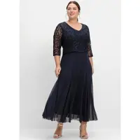 Sheego Abendkleid in tiefblau | Gr.: 52