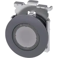 Siemens 3SU1061-0JA70-0AA0 Drucktaster, beleuchtet, 30mm, rund, Metall, matt, klar 3SU10610JA700AA0