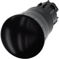Siemens PILZDRUCKTASTER, 40MM, SCHWARZ, Knopf, Schwarz, Kunststoff, IP67, IP69K, 71,6 mm, 46 g