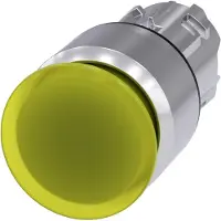 Siemens 3SU1051-1AA30-0AA0 Pilzdrucktaster, beleuchtet, 22mm, rund, Metall, hochglanz, gelb, 30mm 3SU10511AA300AA0