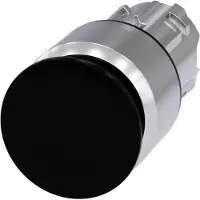 Siemens 3SU1050-1AA10-0AA0 Pilzdrucktaster, 22mm, rund, Metall, hochglanz, schwarz, 30mm 3SU10501AA100AA0