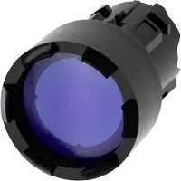 Siemens 3SU1001-0DB50-0AA0 Drucktaster, beleuchtet, 22mm, rund, Kunststoff, blau, Frontring 3SU10010DB500AA0