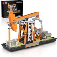 Mould King Klemmbaustein-Modell Ölquelle 17087 motorisiert mit Fernsteuerung & App, 840 Teile, 36x22,5x11,7 cm