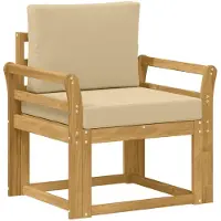 vidaXL 2 Stück Outdoor-Sofagarnitur Polyester Weiß und Beige