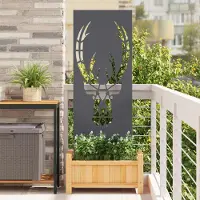 Syfax Garten Sichtschutz-Leinwand Tiermuster Anthrazit 50 x 140 cm
