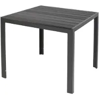 Linder Exclusiv GmbH Linder Exclusiv Gartentisch Comfort 90 x 90 cm mit Nonwood Platte Gestell Aluminium Schwarz