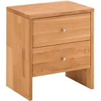 MSZ Design Kommode KIRSA 2 Schubladen Wildeiche massiv geölt Natur 50x35x56 cm