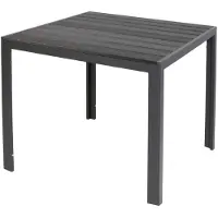 Linder Exclusiv GmbH Linder Exclusiv Gartentisch Comfort 80 x 80 cm mit Nonwood Platte Gestell Aluminium Schwarz