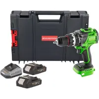 Procraft PA18ProBL-BB Akku Schlagbohrschrauber 20 V 180 Nm Brushless + 2x Akku 2,0 Ah + Ladegerät + RHINO Toolcase
