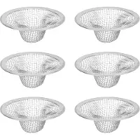 Gistuch 6pcs Badewanne Abfluss Haarfänger Edelstahlkorb Filter Trap Maschenspüle Sieb für Küchenbad