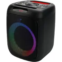 PEAQ Party Speaker Box in schwarz mit Bluetooth und Aux Kabel