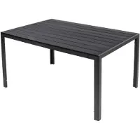 Linder Exclusiv GmbH Linder Exclusiv Gartentisch Comfort 180 x 90 cm mit Nonwood Platte Gestell Aluminium Anthrazit
