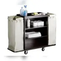 Saro Gastro-Products GmbH Saro Servicewagen AF 258, 2 Wäschesäcke, Praktischer Servierwagen mit Gummi Stoßschutz, 1 Servicewagen