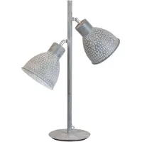 MSZ Design Zijlstra Tischleuchte ZEEF mit 2 Schirmen kleine Stehleuchte Iron Grey Grau 44x20x73 cm