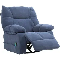 JTI Relaxsessel mit Massagefunktion, Elektrisch Fernsehsessel mit Wärmfunktion, Liegefunktion, Drehbar Massagesessel mit Federsystem