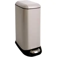 SVITA TS12 Mülleimer Treteimer Abfalleimer 12l inkl. Inneneimer Pedal Taupe