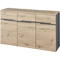 Innostyle Kommode MEMPHIS GH26 3-türig Artisan Eiche Graphit Nachbildung