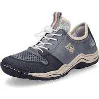 Rieker Damen Halbschuhe L0538-14 blau Gr. 40