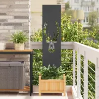 Syfax Garten Sichtschutz-Leinwand Tiermuster Schwarz 32 x 140 cm