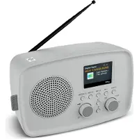 Medion DAB Radio mit Bluetooth DRE-1– Empfang über DAB+ und UKW, Radiowecker, 5W Lautsprecher für klaren Klang, TFT-Display, ASA-Notfallfunktion, Betrieb über Netzanschluss - grau