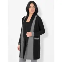 Inspirationen WITT WEIDEN Shirtjacke in schwarz-grau-meliert | Gr.: 54
