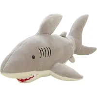 Gistuch Haifisch Plüschtier - 70cm, Grau, Super Niedlich - Für Kinder, Kuscheltier & Geschenk