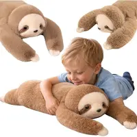 Woopie Gewichtetes Plüsch-Faultier, Anti-Stress, sensorisches, schweres Bären-Kuscheltier, 65 cm, 1500 g