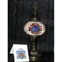 Halay Handgemachte türkische Stimmungslampe mit farbiger Mosaik-Nachtlampe Orientalische Märchentischlampe